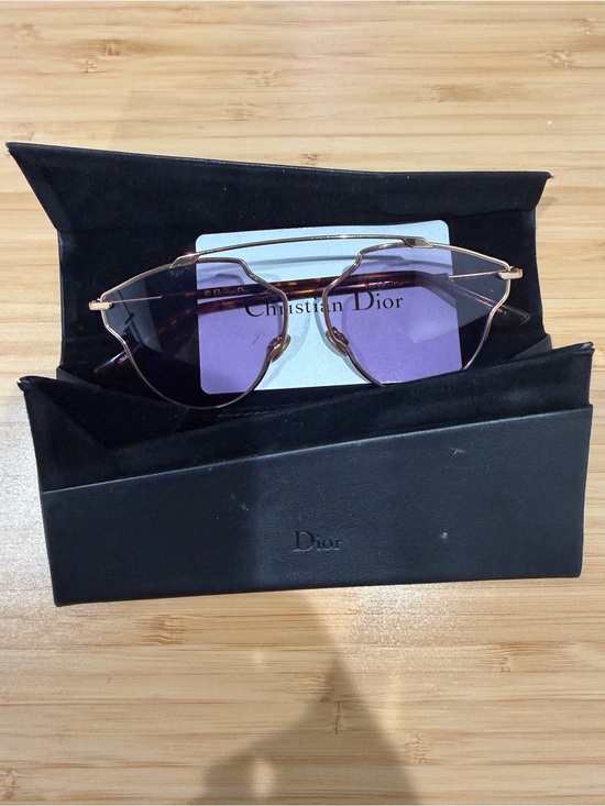 Dior Accessories - Dior Rose Gold Frame Sunglasses with Purple Lenses
